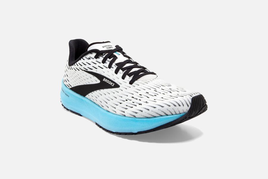 Brooks Hyperion Tempo Road Loopschoenen Heren - Wit/Zwart/Turquoise - 709583LVC